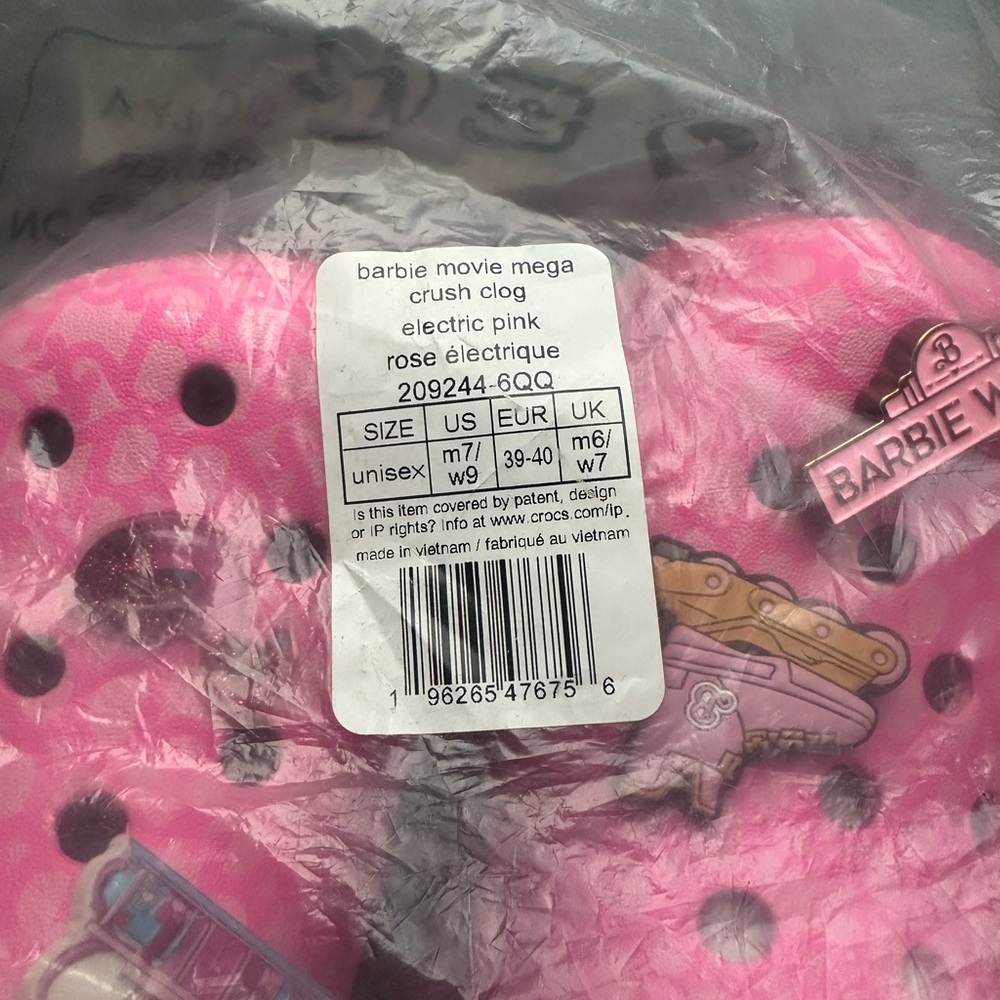 CROCS Barbie The Movie Mega Crush Pink Adult Clogs - BRAND NEW UNWORN - Picture 3 of 9